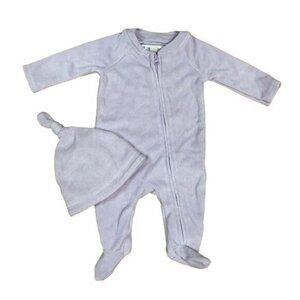 Gymboree Baby One Piece and Hat, NB, Purple